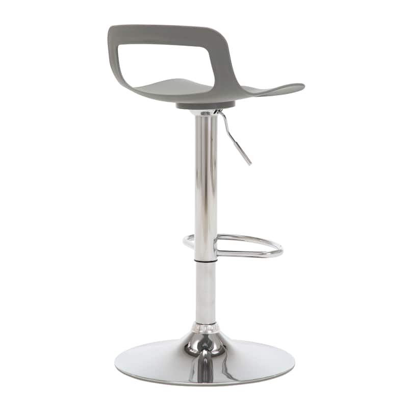 Adjustable Barstools Airlift Counter Bar Pub Height Stools with Plastic Seat Set of 2