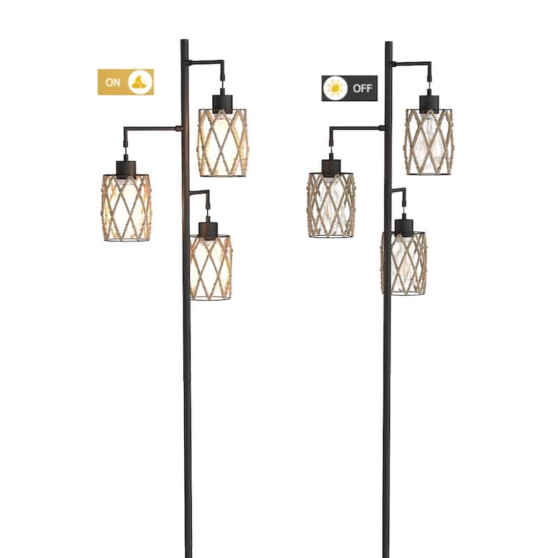 67'' Tree-Shaped Floor Lamp with 3 Lights - Foot Switch Included & Easy Assembly