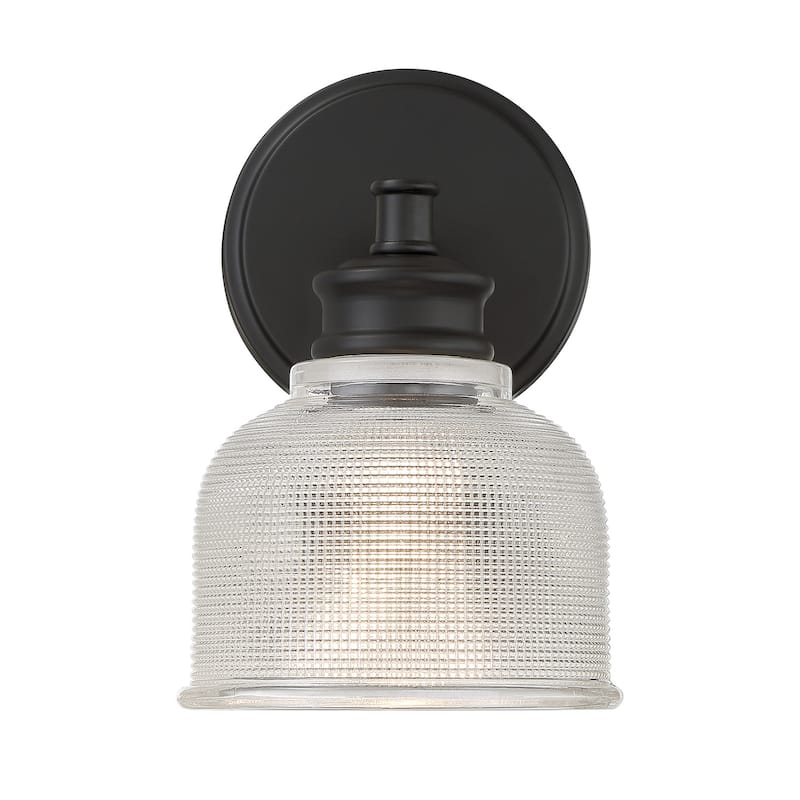 Bellevue SH47154 10" Tall Wall Sconce with a patterned glass dome