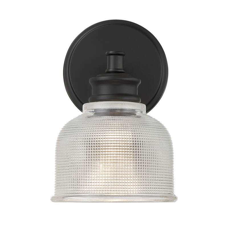 Bellevue SH90093 10" Tall Bathroom Sconce with Textured Glass Shade