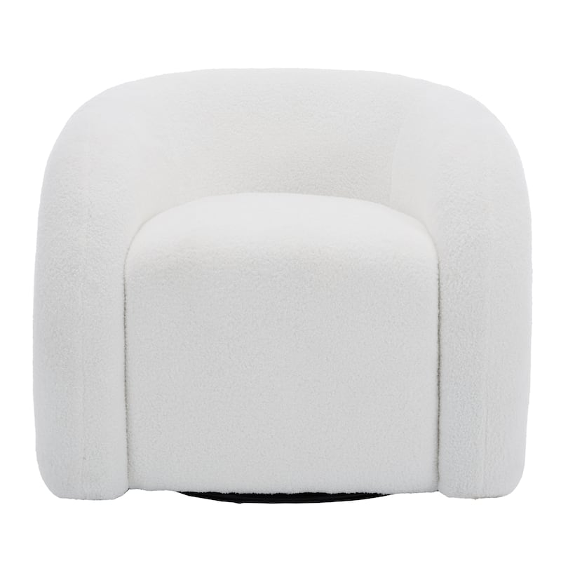 Upholstered Boucle Swivel Accent Chair