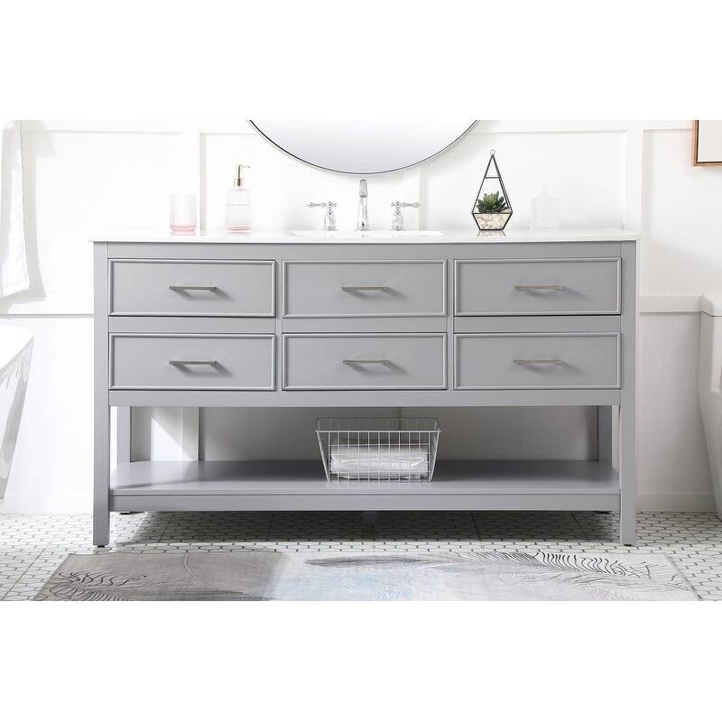 Elegant Lighting VF19060 Sinclaire 60" Free Standing Single Basin