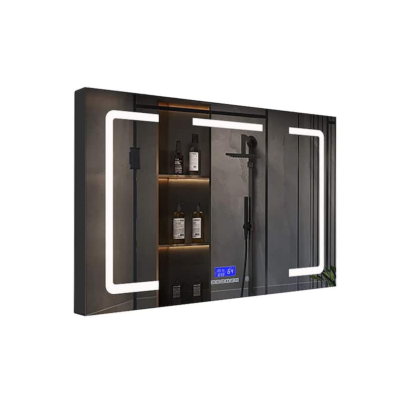 Lesina 48 in. Surface-Mount LED Mirror Medicine Cabinet with Defogger