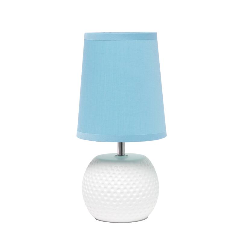 Simple Designs Studded Texture Ceramic Table Lamp, Blue - N/A