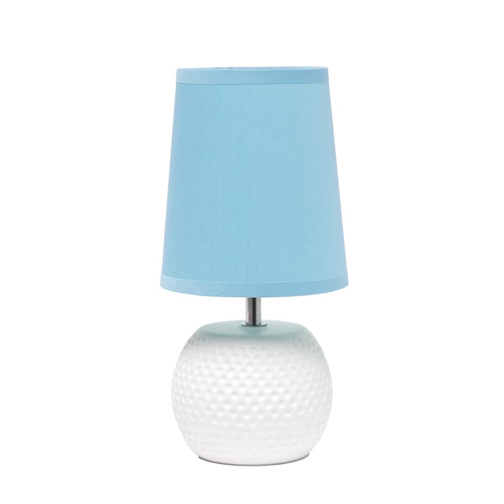 Simple Designs Studded Texture Ceramic Table Lamp, Blue - N/A
