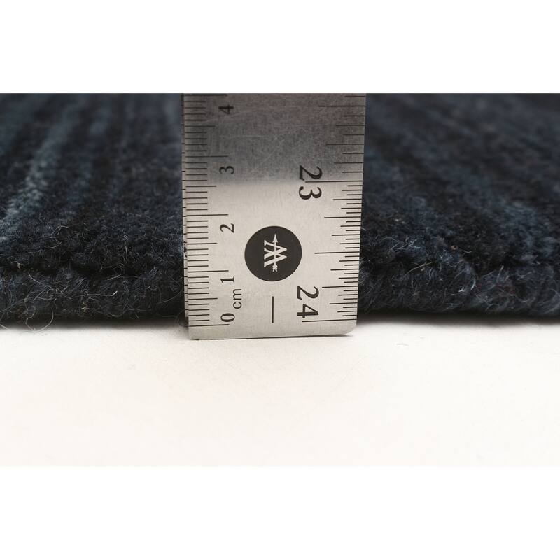 ECARPETGALLERY Hand Loomed Kashkuli Gabbeh Dark Blue Wool Rug - 4'11 x 7'11