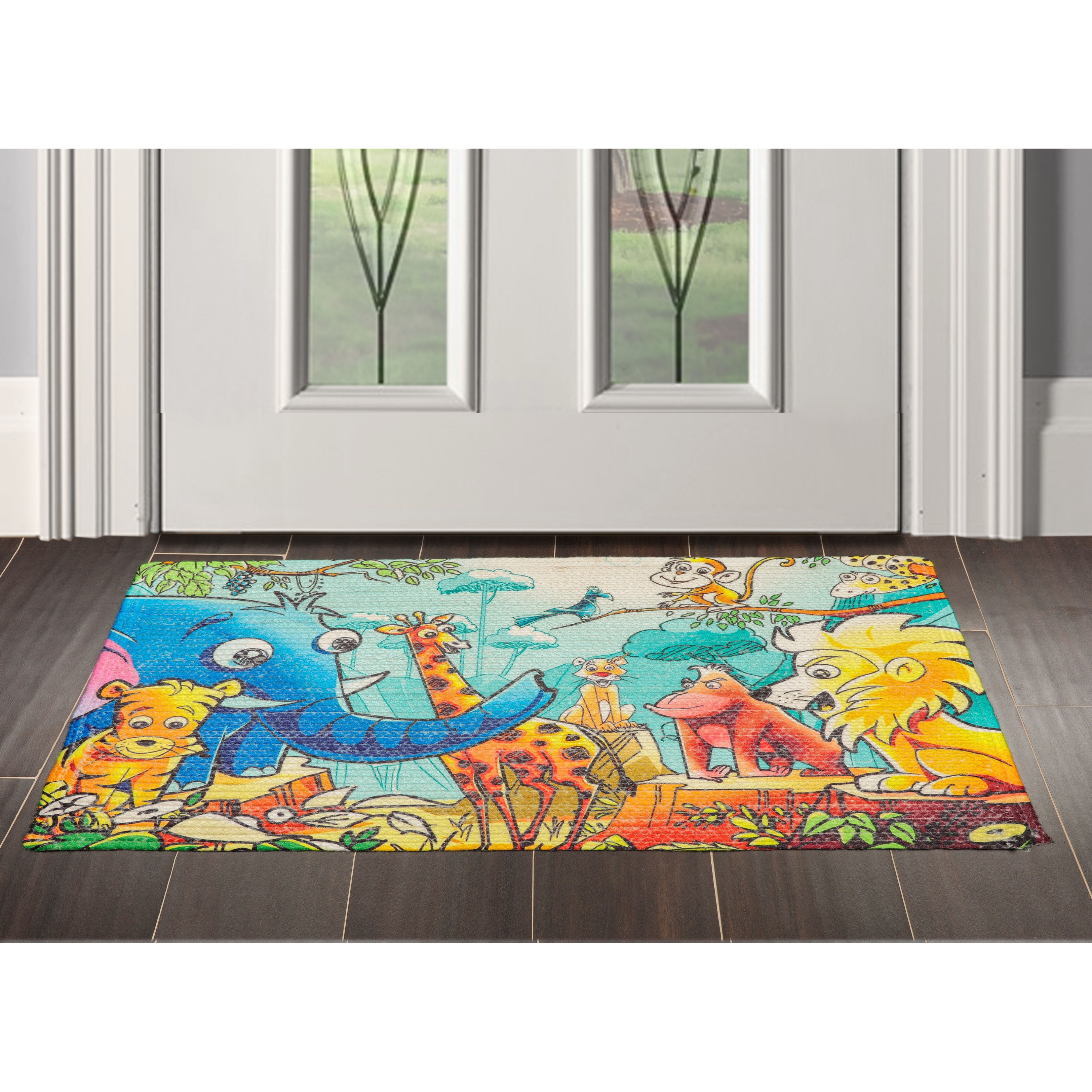 Hand Made Color Polyester Modern & Contemporary Oriental Area Rug - 2' x 3'