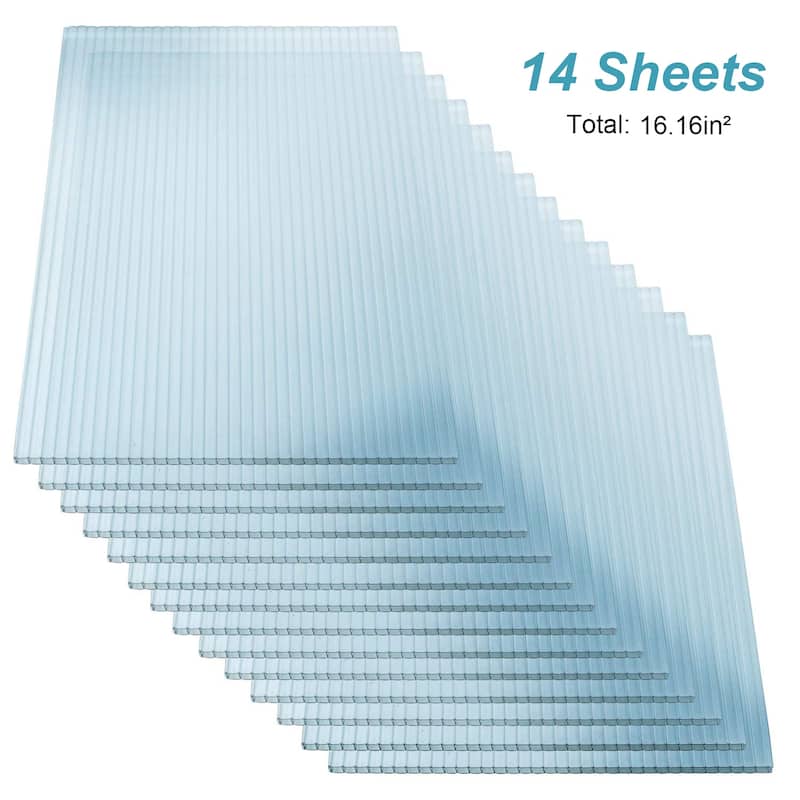 GDFStudio - Kendricks Panel Twin Wall Waterproof UV Protected Reinforced 14 Pieces Sheets - 2'x 4'