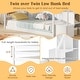 preview thumbnail 9 of 12, Twin Over Twin Low Bunk Bed with Storage Stairs, Floor Bunk Bed Frame
