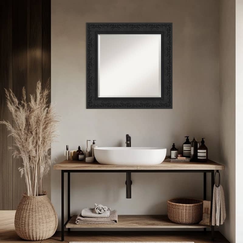 Luxe Beveled Framed Bathroom Vanity Wall Mirror