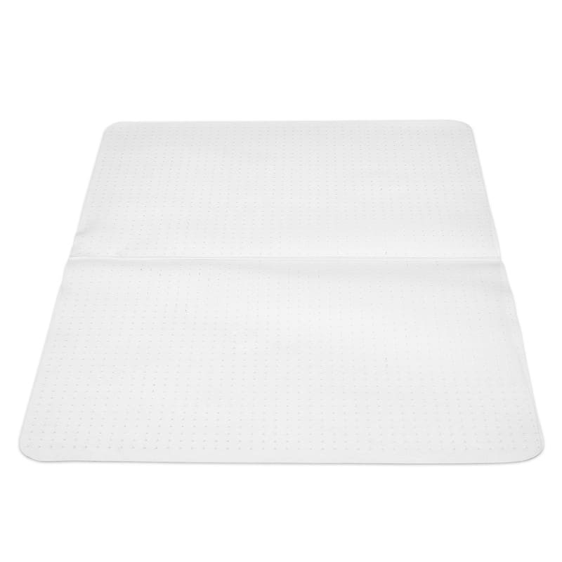 36 X 48 Inches Double-fold Studded Pvc Frosted Rectangular Floor Mat - Clear