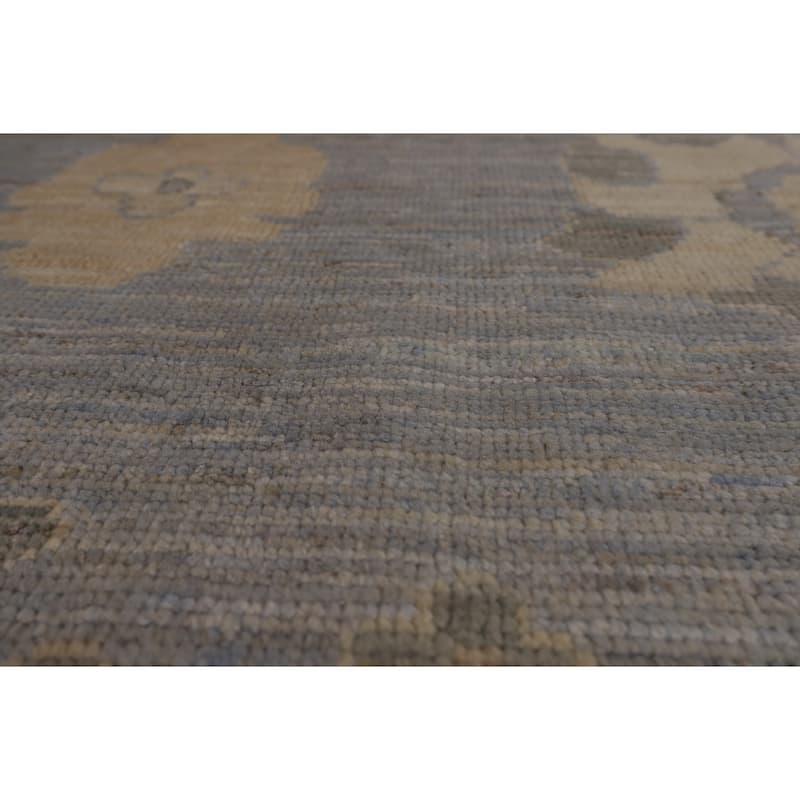 Blues Oushak Turkish Area Rug Handmade Wool Carpet - 8'0"x 9'10"