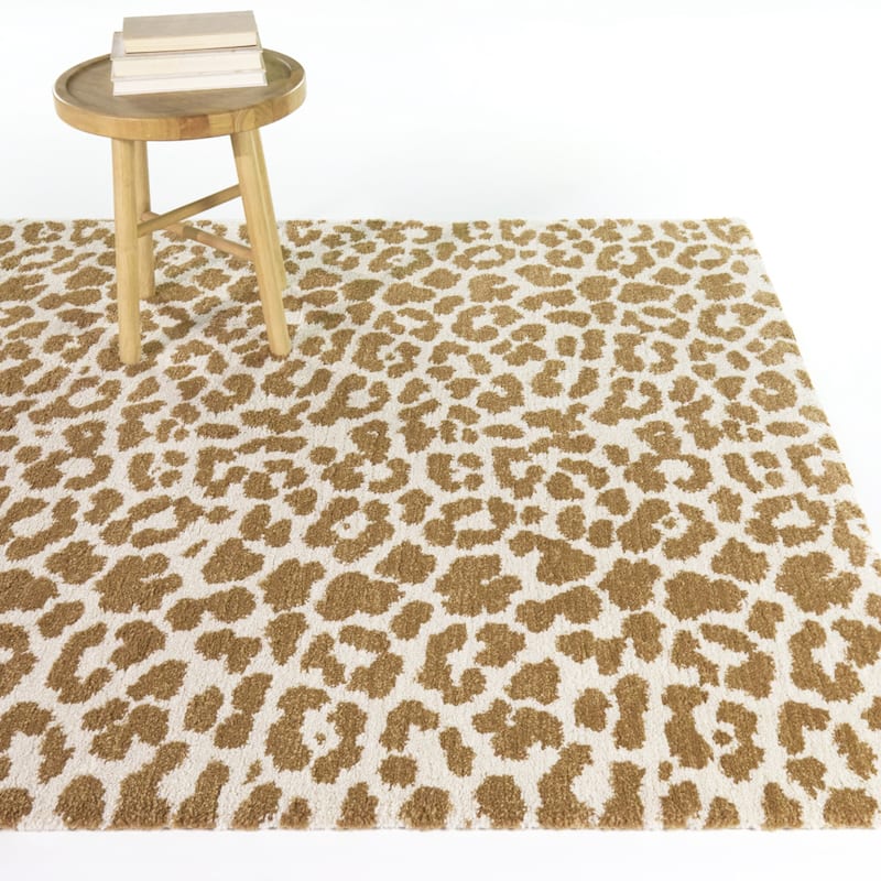 Leo Global Glam Animal Print Area Rug - Rust - 5'3" x 7'