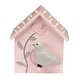 preview thumbnail 6 of 8, Lambs & Ivy Petals Pink/Gray Birdhouse Table Top Night Light LED Lamp