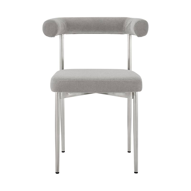 Shannon Upholstered Curved Back Barrel Kitchen Dining Chairs - Set of 2