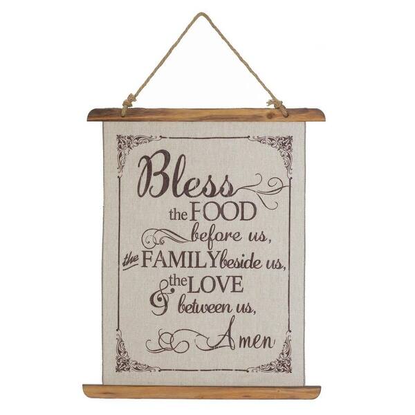 Shop Bless Food Linen Wall Art On Sale Overstock 20224813