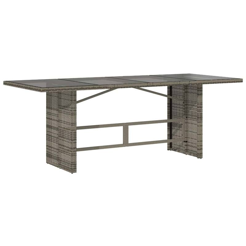 vidaXL Garden Dining Set Grey - 23.2 x 22.0 x 36.2 in