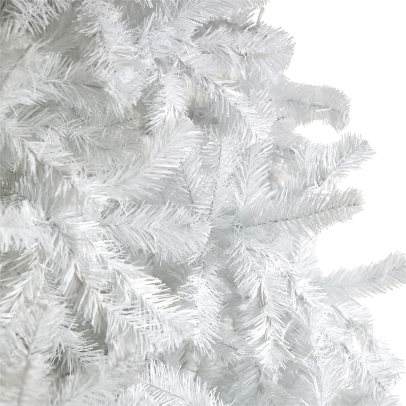 10ft. White Artificial Christmas Tree with 2200 Branches and 800 LED Lights - Towering Elegant Holiday X-Mas Tree