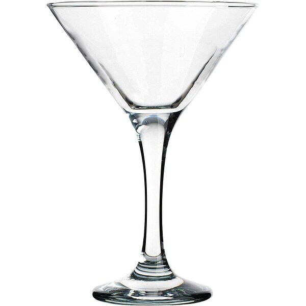 6 oz Classic Long Stemmed Martini Cocktail Glasses Clear Glass Barware Set of 6 