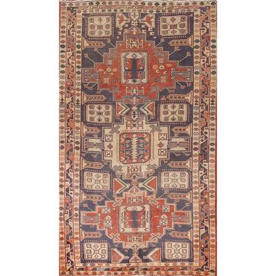 Vegetable Dye Meshkin Persian Vintage Area Rug Handmade Wool Carpet - 5'1"x 9'2"