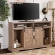 preview thumbnail 3 of 32, MAISON ARTS 52-Inch Farmhouse Sliding Barn Door TV Stand Sideboard Buffet Storage Cabinet