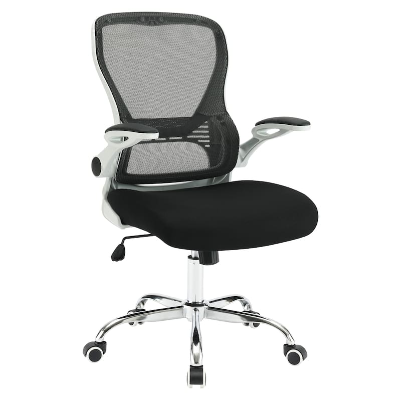 Black Mesh Managers Chair - Black / White Frame