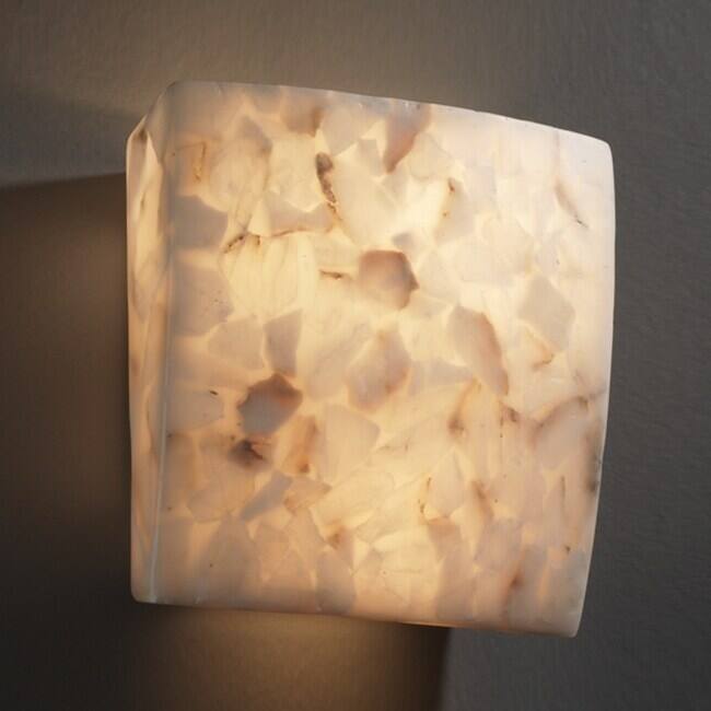 Porch & Den Farmcrest Alabaster Rocks 2-light ADA Wall Sconce - Alabaster rocks