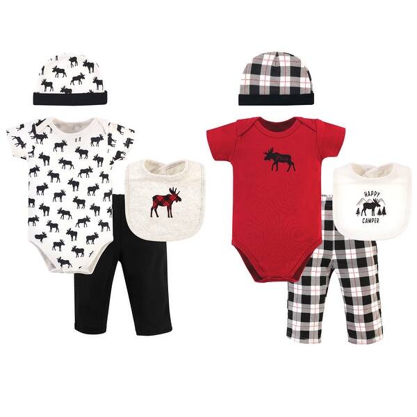 slide 1 of 1, Hudson Baby Infant Boy Layette Boxed Giftset, Moose, 0-6 Months - Moose 0-6 Months - Moose