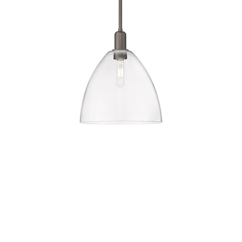Innovations Lighting 716-1S-14-12 Bristol Pendant Bristol 12" Wide - Oil Rubbed Bronze / Clear