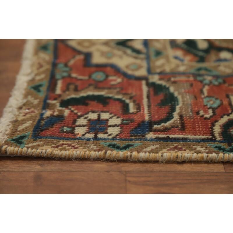 Hand Knotted Oriental 100% Wool Carpet Traditional Medallion Oranges & Rust Tabriz Area Rug - 5' 10'' X 4' 5''