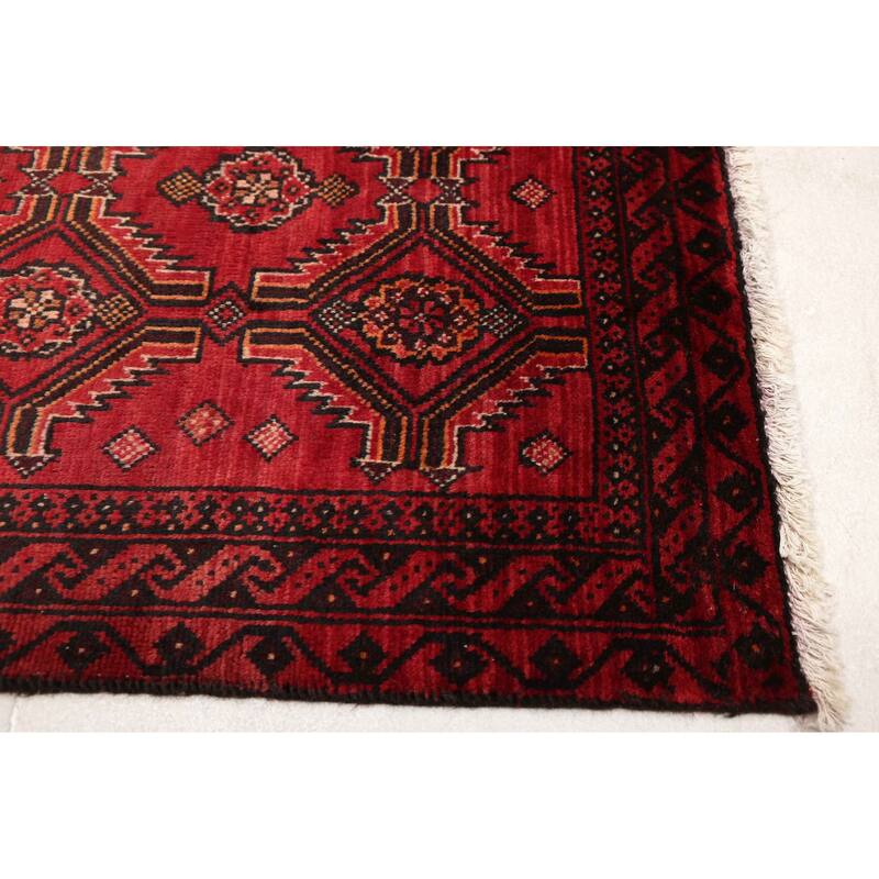 ECARPETGALLERY Hand-knotted Teimani Red Wool Rug - 2'11 x 5'7