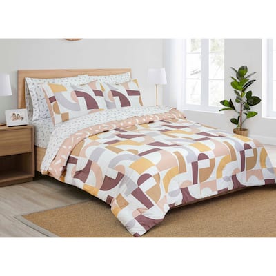 Kidz Mix Geo Reversible Bed In A Bag, Twin