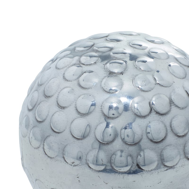 Aluminum Metal Hammered Decorative Ball Orbs & Vase Filler - Set of 3 Silver - Roche River Decor - 4"W x 4"L x 4"H