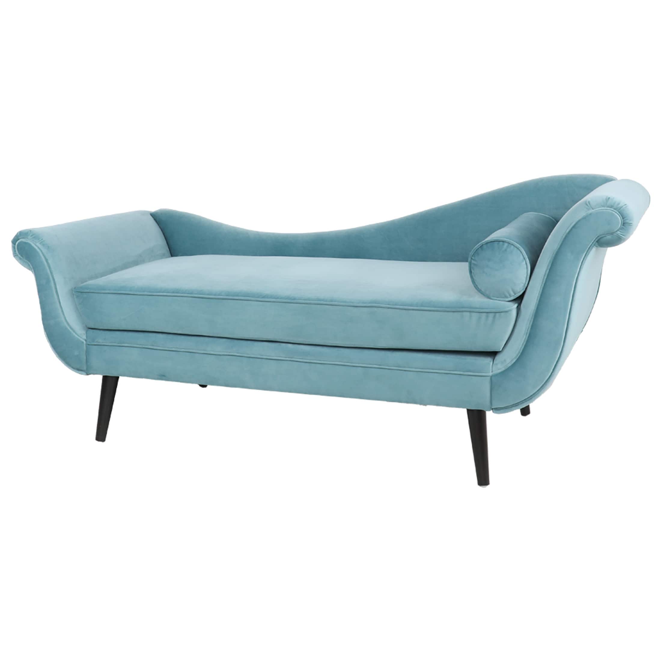Teal new arrivals velvet chaise