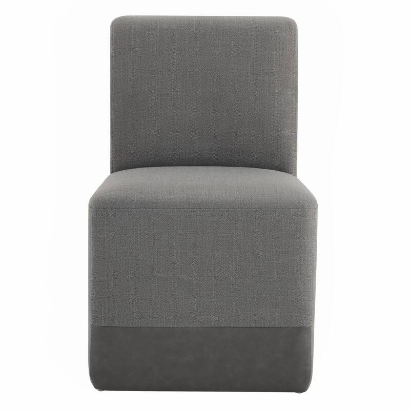 Spruce & Spring Charlotte Upholstered Dining Chairs with Casters Set of 2