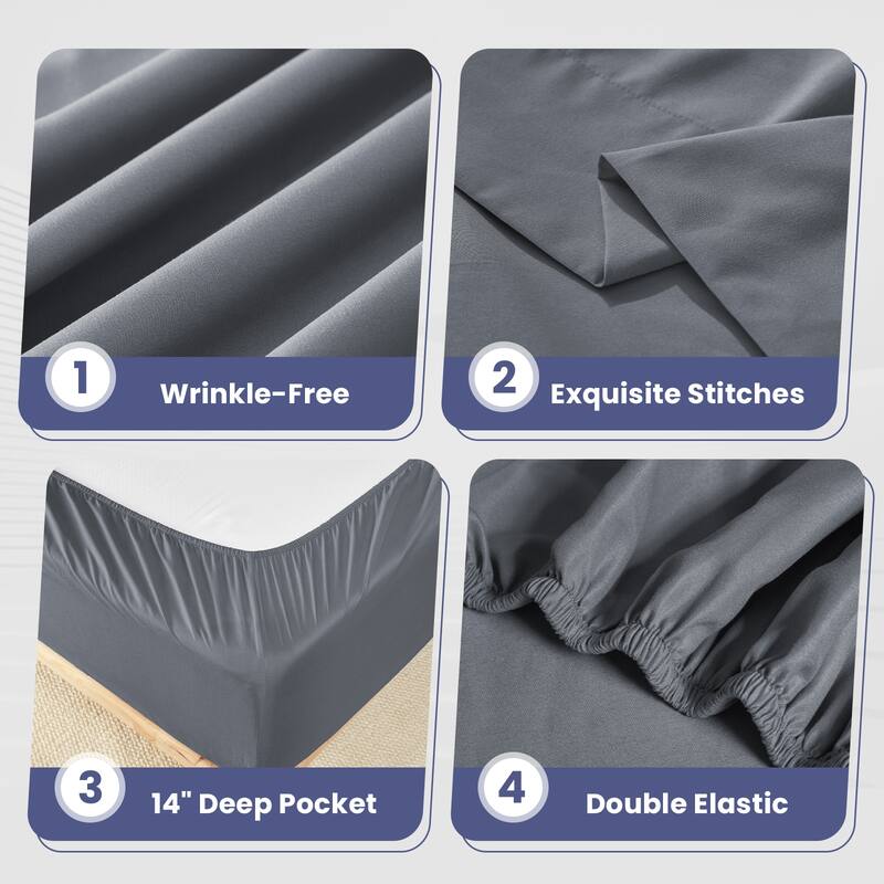 Luxurious Microfiber 4-Piece Sheet Set