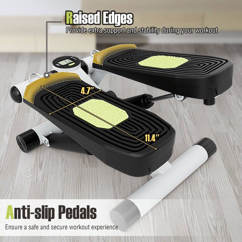 Goplus Mini Stepper for Exercise at Home with Resistance Bands - See Details