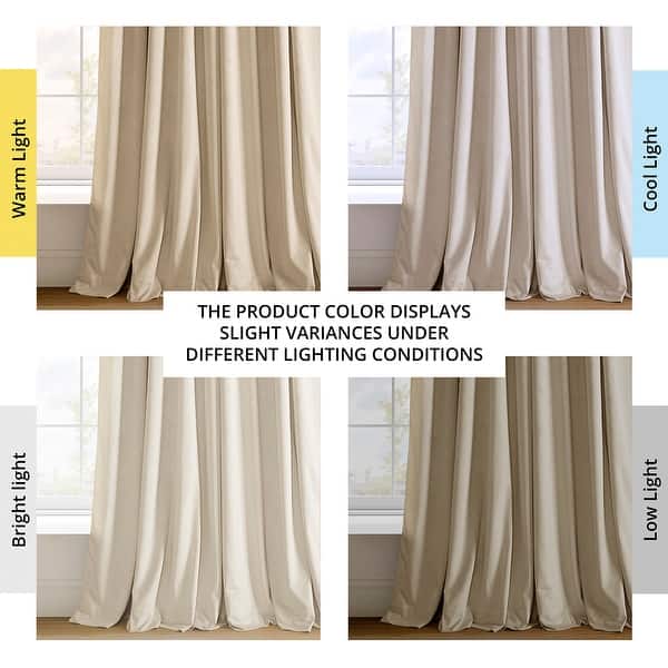 dimension image slide 0 of 2, Exclusive Fabrics Signature Pleated Blackout Velvet Curtain (1 Panel)