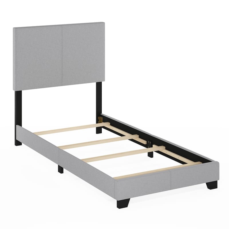 Furinno Pessac Upholstered Bed Frame - Grey - Twin XL