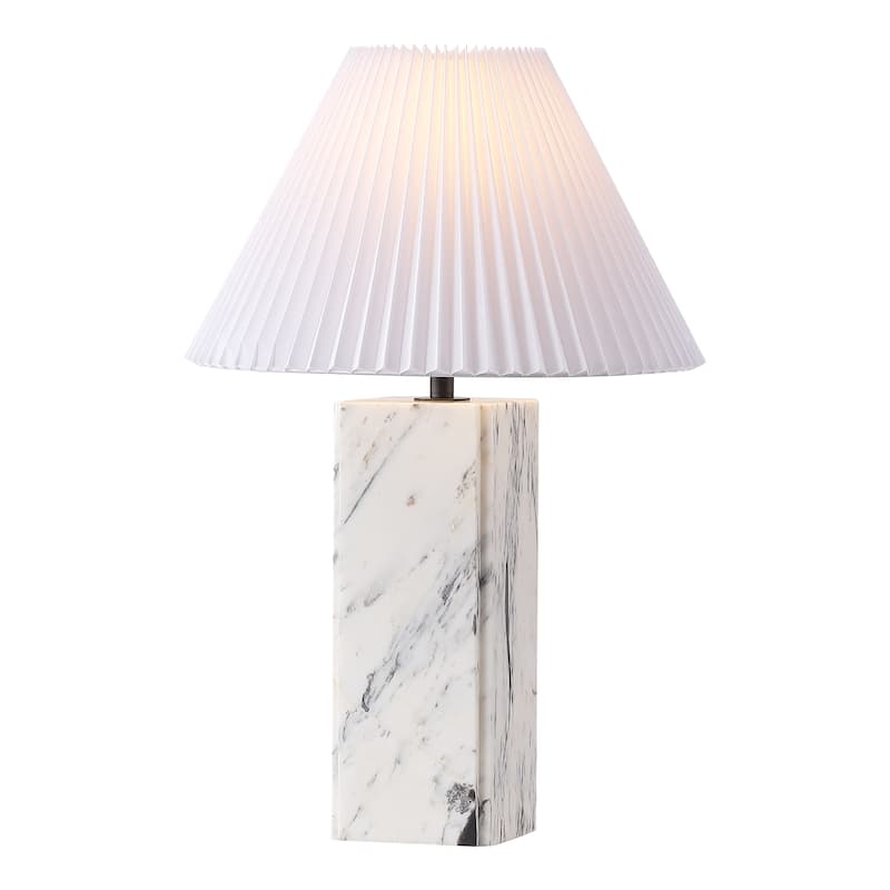 SAFAVIEH Couture Mackenzie Square Marble Table Lamp - 16"W x 16"D x 25"H
