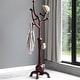 preview thumbnail 50 of 140, Tree-branch Rubberwood Freestanding Coat Rack with Hooks Type A - Wine Red