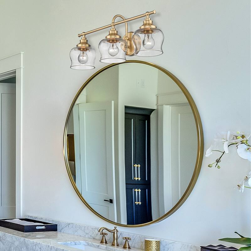 Wry Lighting Daphne 3-light Vanity in Brushed Champagne Brass