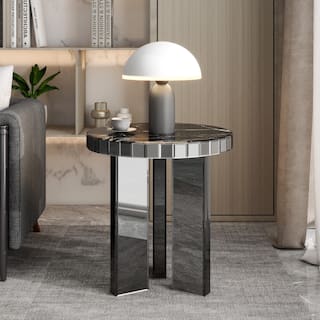 Marble Top Round End Table Side Table