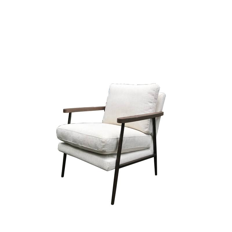 Steinbeck Oak Accent Chair, Alabaster