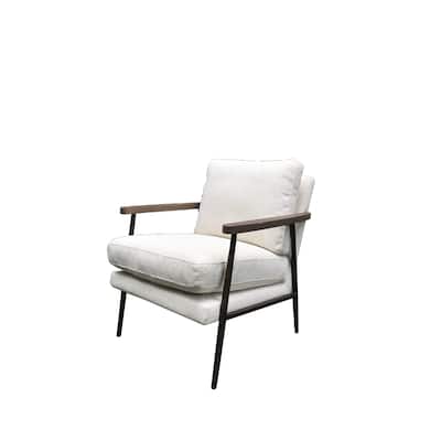 Steinbeck Oak Accent Chair, Alabaster