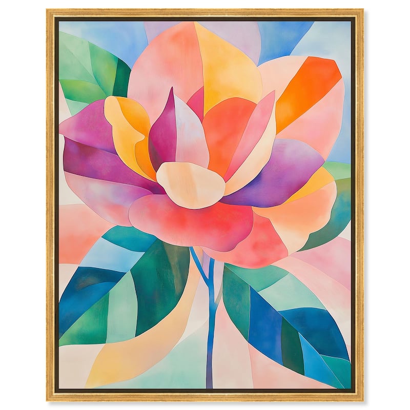 Ail Geofloral I Canvas by Art Remedy - 24" x 30" - Gold