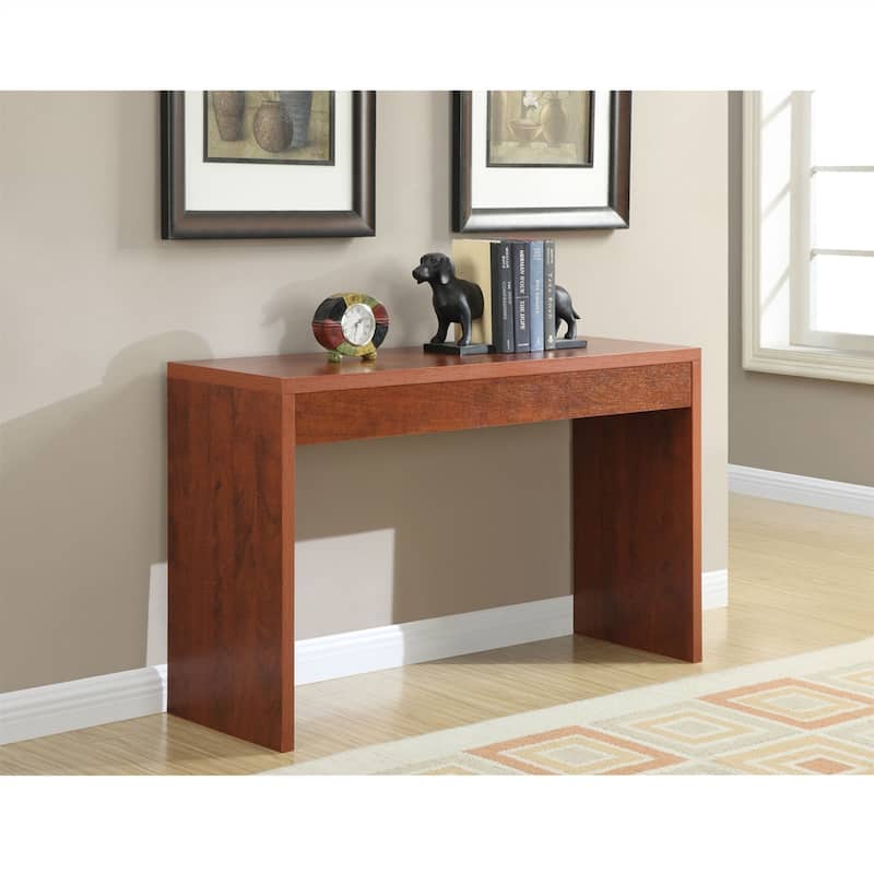 48” Rectangular Modern Cherry Finish Wooden Console Sofa Table for Entryway or Living Room - 48”L x 15.5”W x 28”H