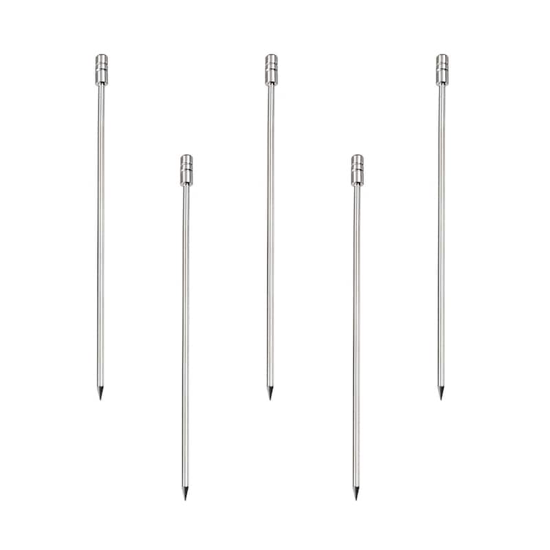 Metal Cocktail Toothpicks Cylinder Drink Picks Cocktail Skewers 5Pcs - 4.3"