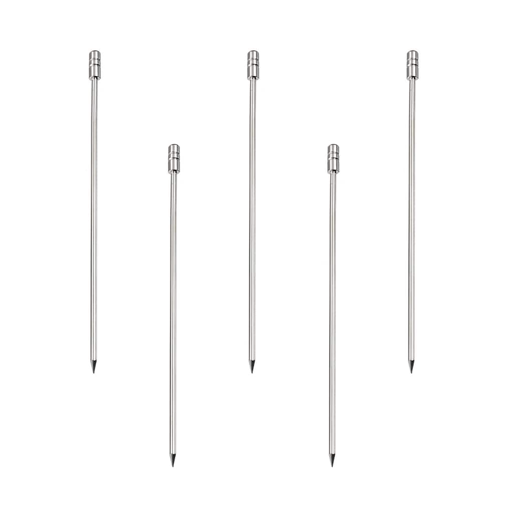 Metal Cocktail Toothpicks Cylinder Drink Picks Cocktail Skewers 5Pcs - 4.3"