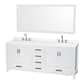Option White / Giotto Quartz Top / Brushed Chrome